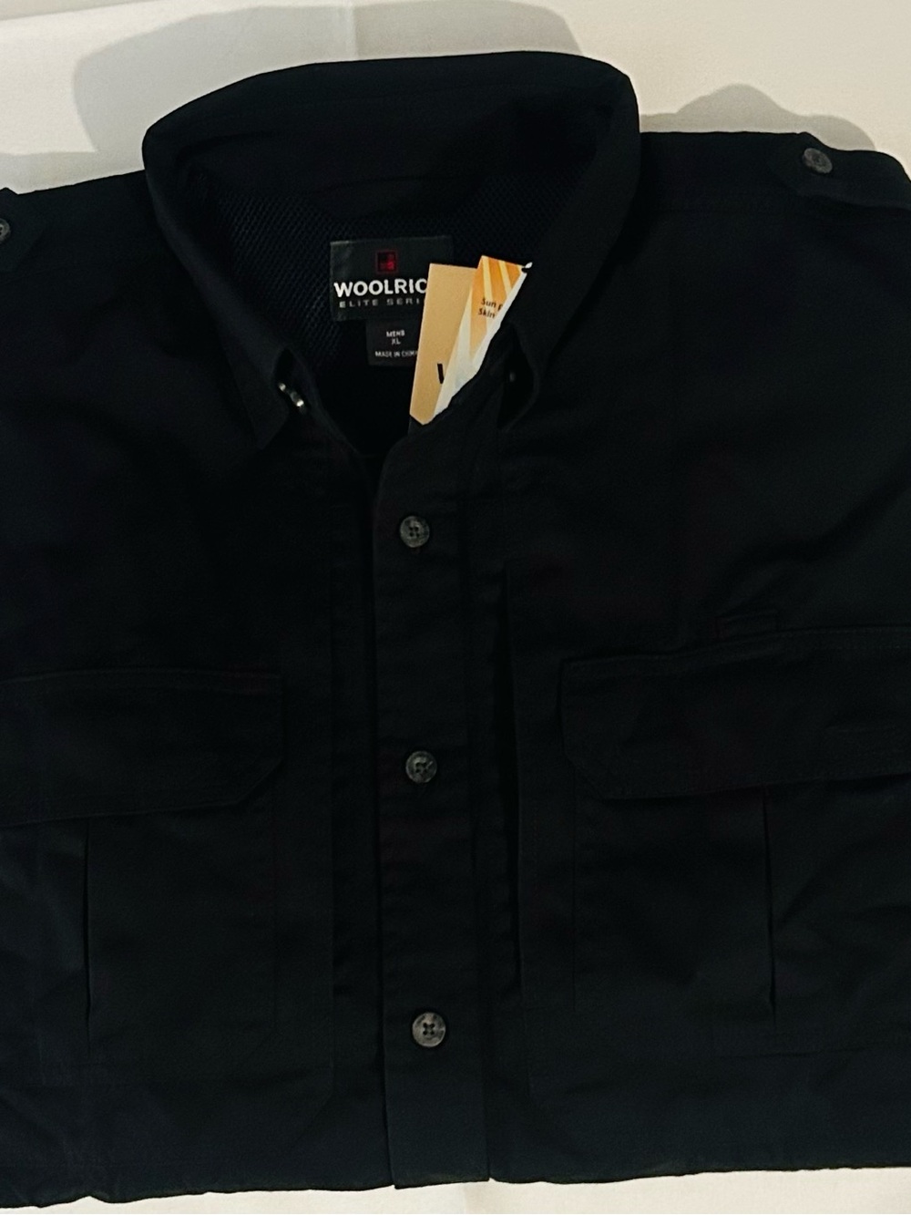 Woolrich Black Waterproof Button Front Jacket